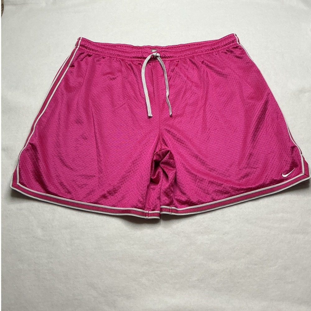 Nike Vintage 2009 Womens Mesh Lined Basketball Gym Shorts Pink XL